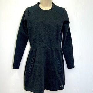 Merrell - Indria Mixer Athletic Outdoor Grey Long Sleeve Pockets Mini Dress M
